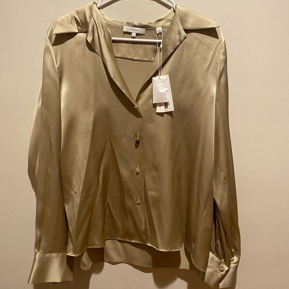 Vince Golden Silk Blouse